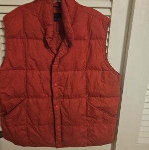 Lands End Men's Red Down Vest Xl 46/48